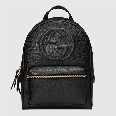 gucci soho chain black leather backpack|black Gucci mini backpacks.